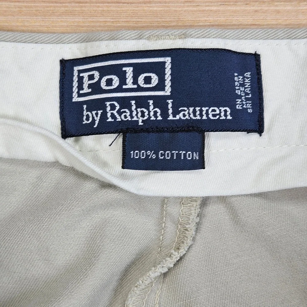 Polo Ralph Lauren Classic Chino Pants Mens 38x32‎ Fits 36x31 Tan Cotton Casual